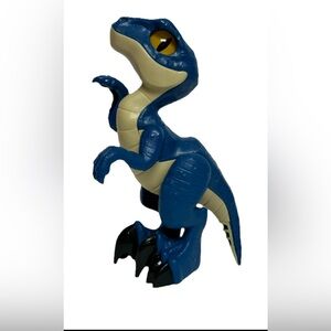 Imaginext Jurassic World Blue Raptor XL Dinosaur Action Figure Toy Fisher-Price